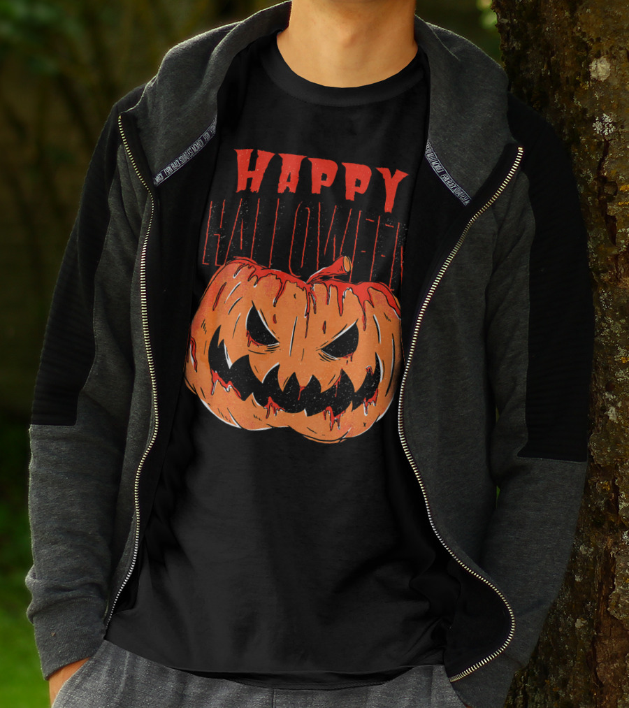Happy Halloween Pumpkin Funny Costume Idea Cool T-Shirt
