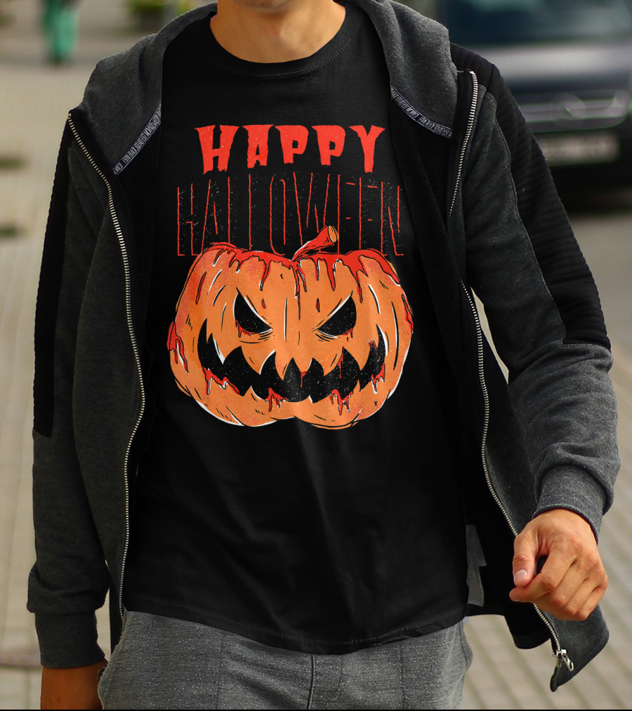 Happy Halloween Pumpkin Funny Costume Idea Cool T-Shirt