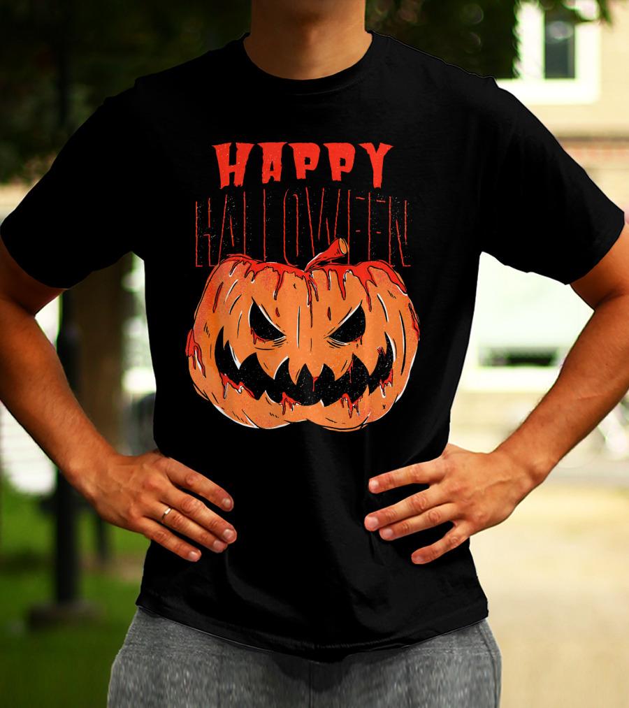 Happy Halloween Pumpkin Funny Costume Idea Cool T-Shirt