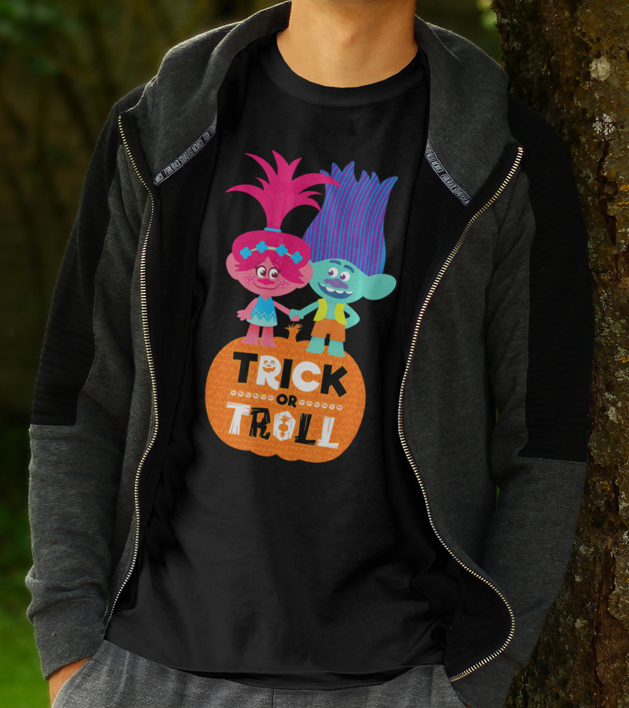 Trick Or Troll DreamWorks Trolls Halloween Pumpkin T-Shirt