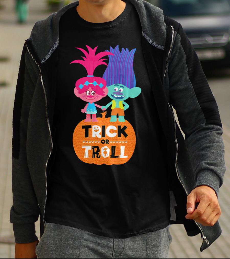 Trick Or Troll DreamWorks Trolls Halloween Pumpkin T-Shirt