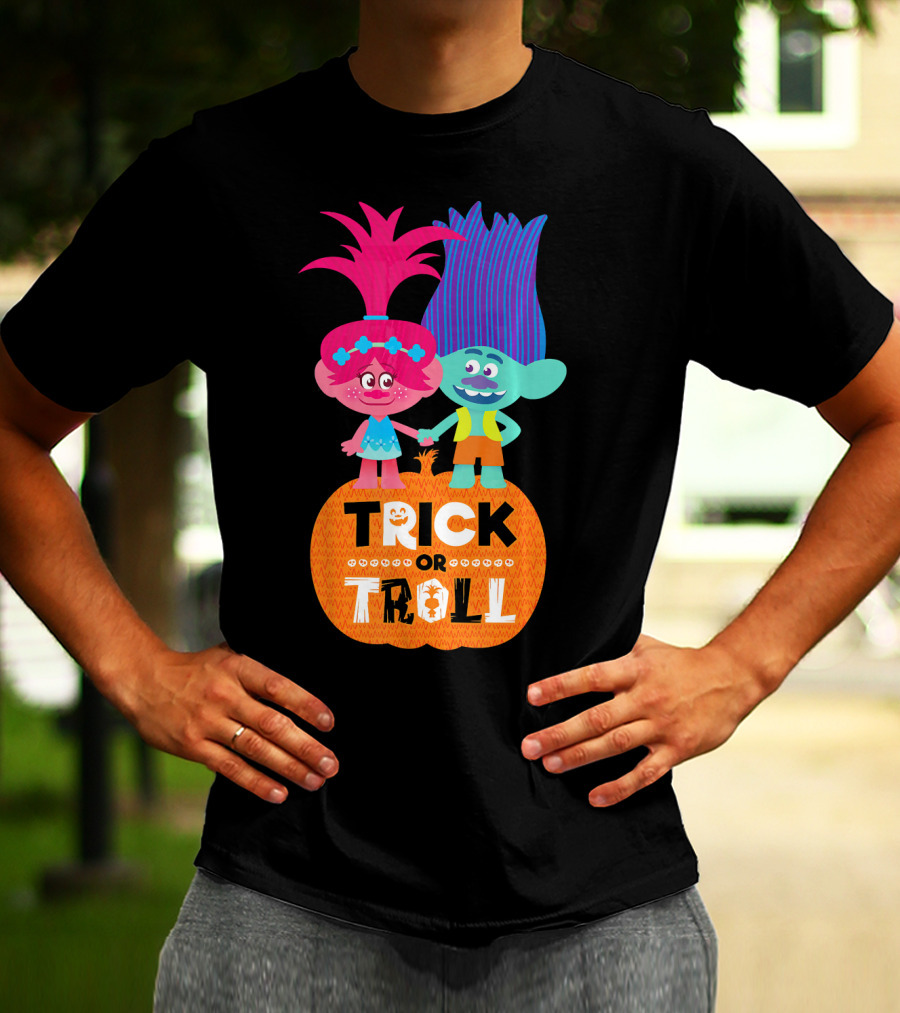 Trick Or Troll DreamWorks Trolls Halloween Pumpkin T-Shirt