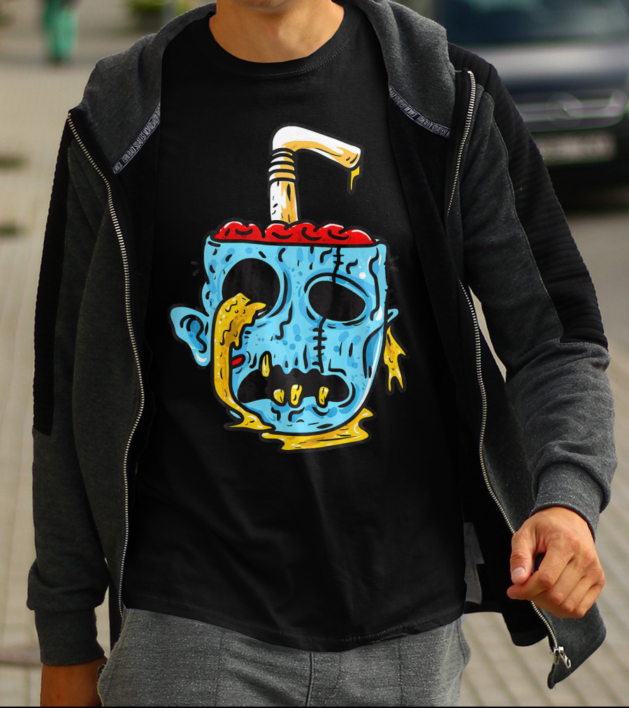 Zombie Food Brain Slushie Horror T-Shirt