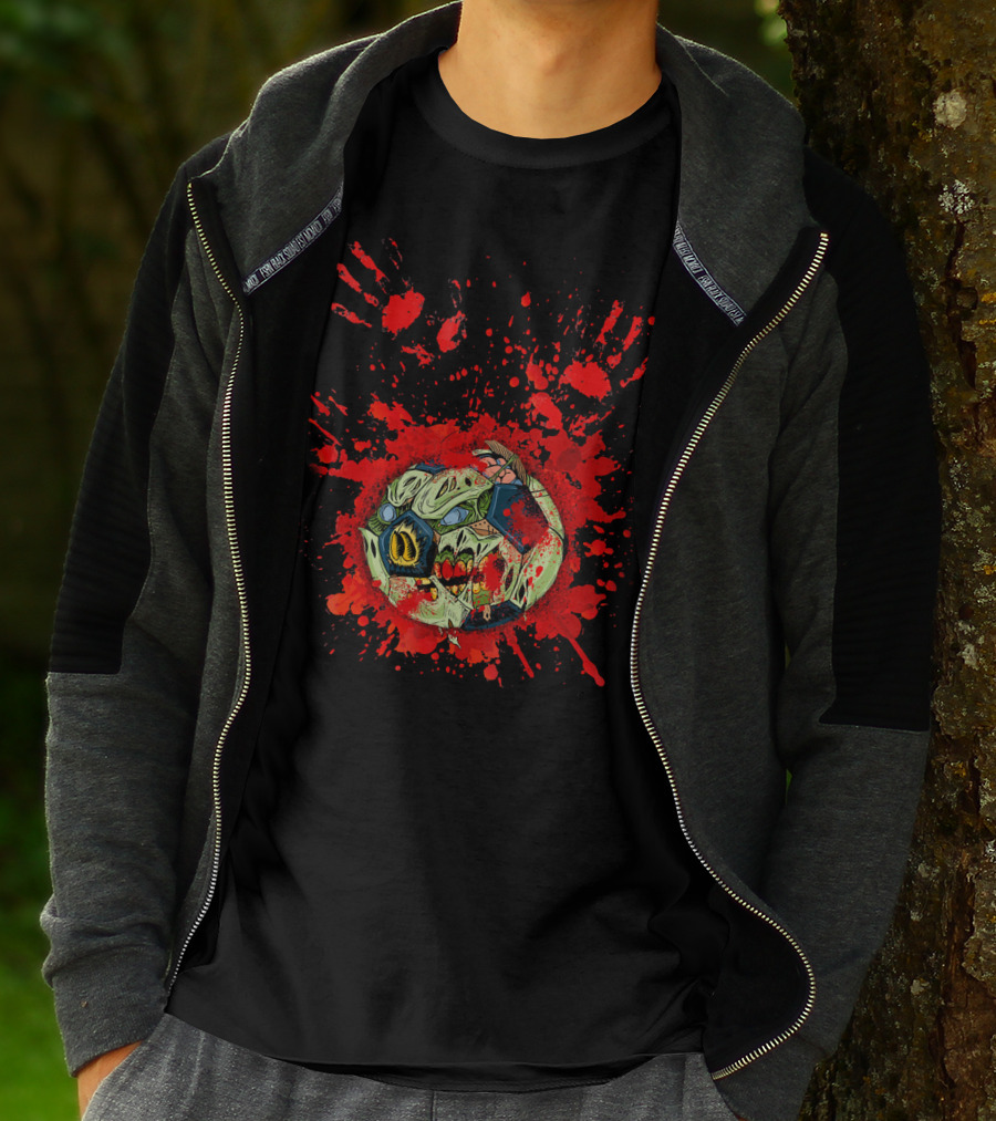 Zombie Soccer Ball Splatter T-Shirt