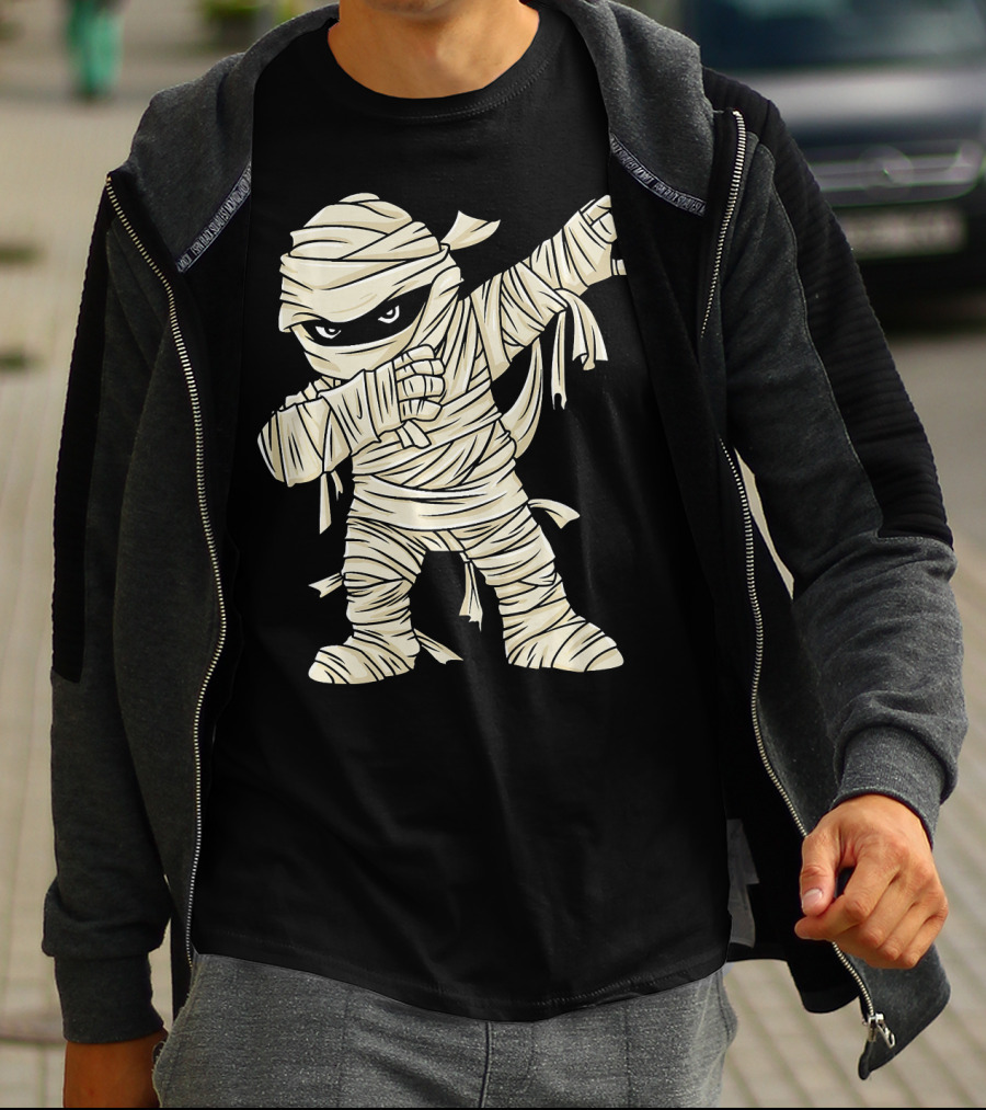 Dabbing Mummy Costume Dance Halloween Humor T-Shirt