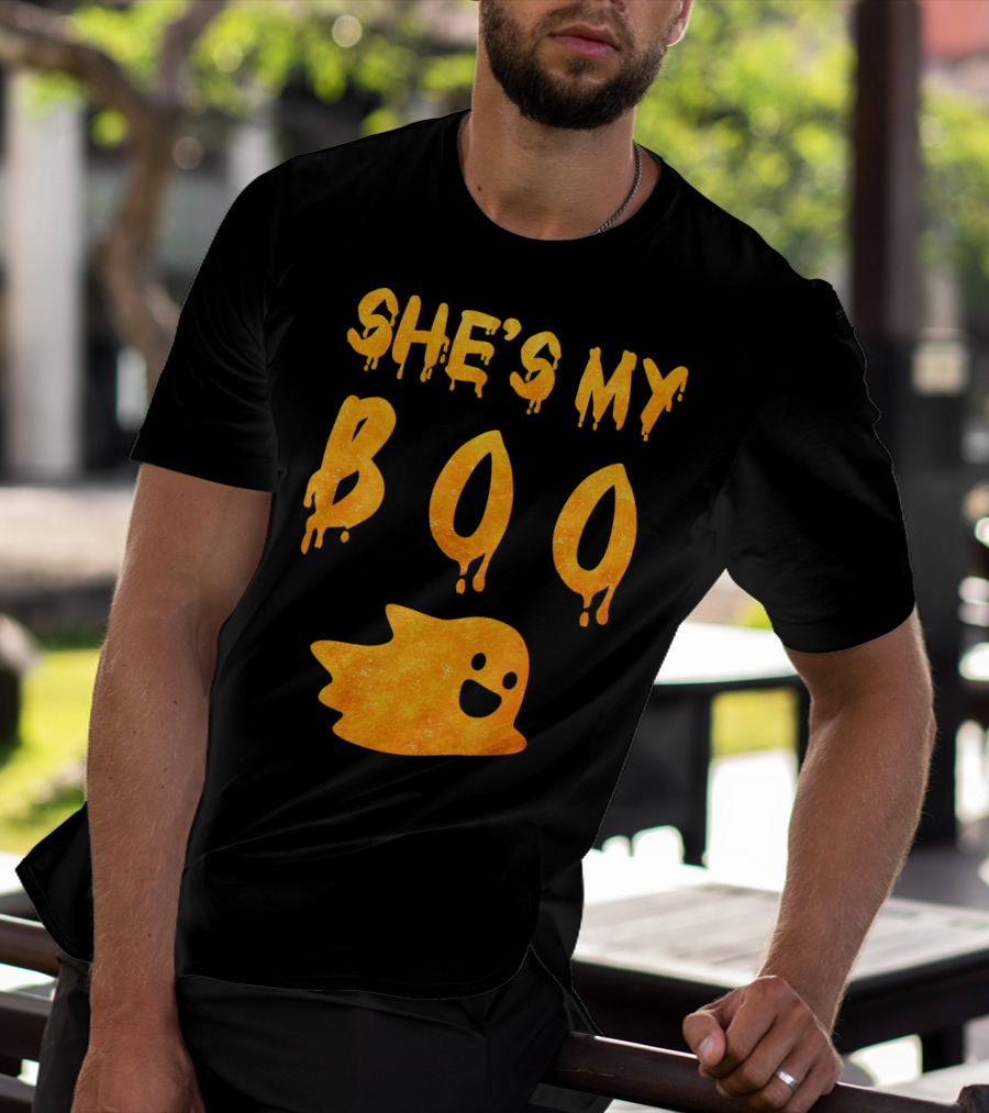 She's My Boo Funny Couples Halloween Costume T-Shirt