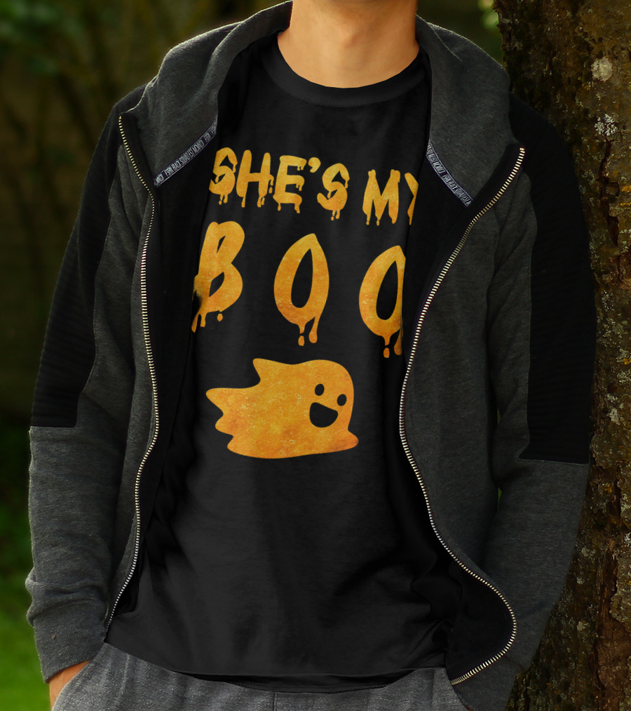 She's My Boo Funny Couples Halloween Costume T-Shirt