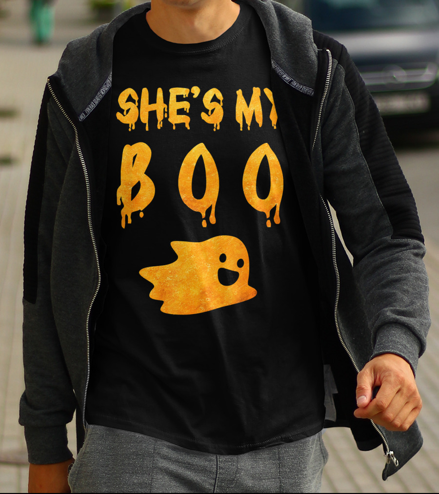 She's My Boo Funny Couples Halloween Costume T-Shirt