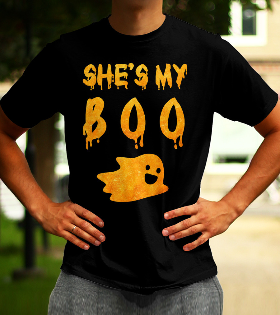 She's My Boo Funny Couples Halloween Costume T-Shirt