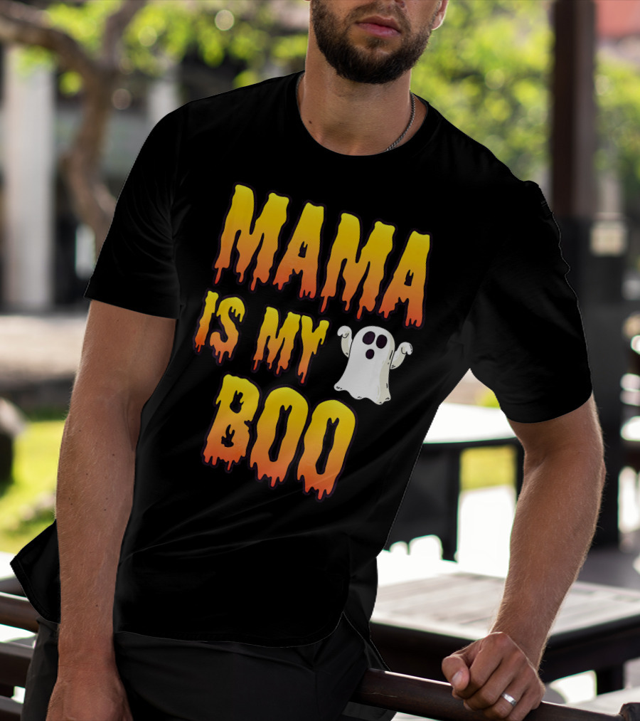 Mama Is My Boo Halloween Ghost Spirit T-Shirt