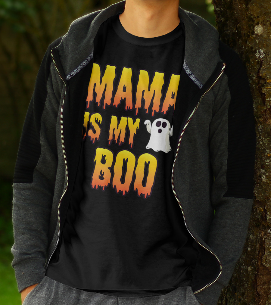 Mama Is My Boo Halloween Ghost Spirit T-Shirt