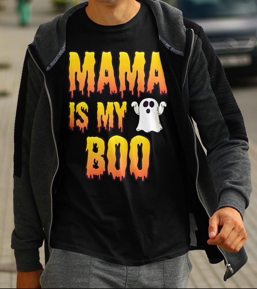 Mama Is My Boo Halloween Ghost Spirit T-Shirt