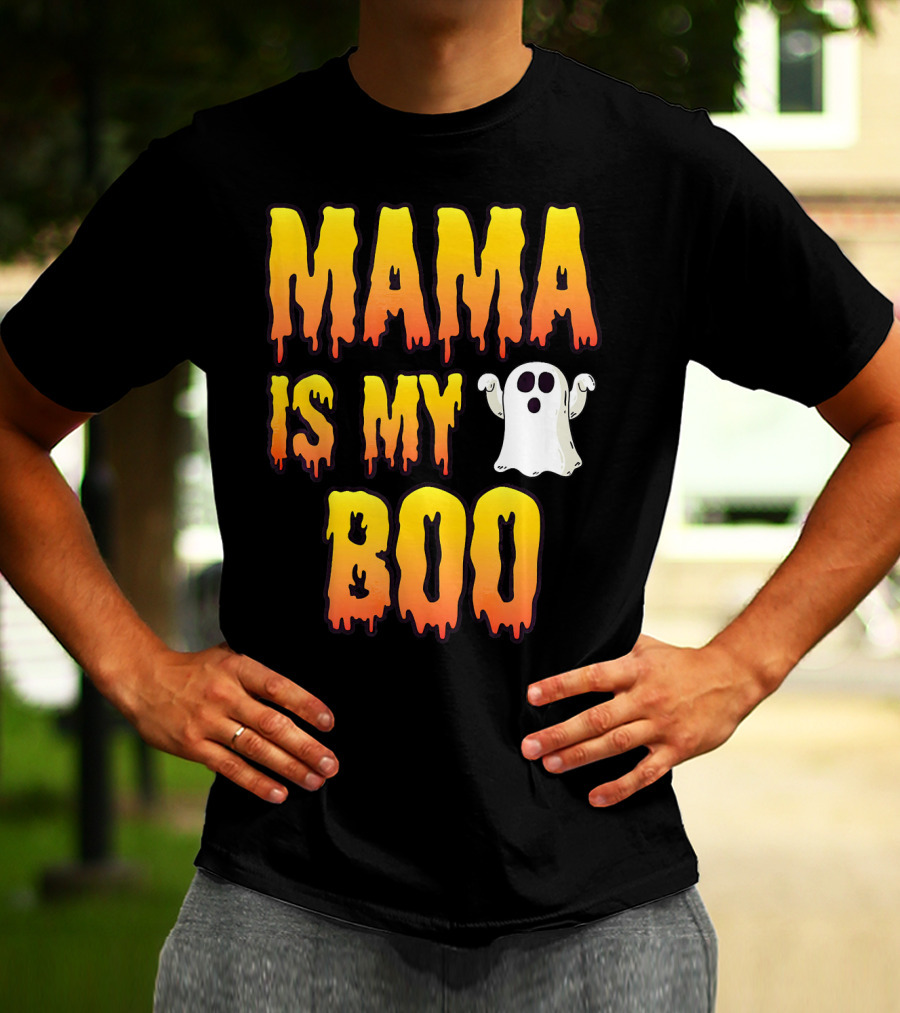 Mama Is My Boo Halloween Ghost Spirit T-Shirt