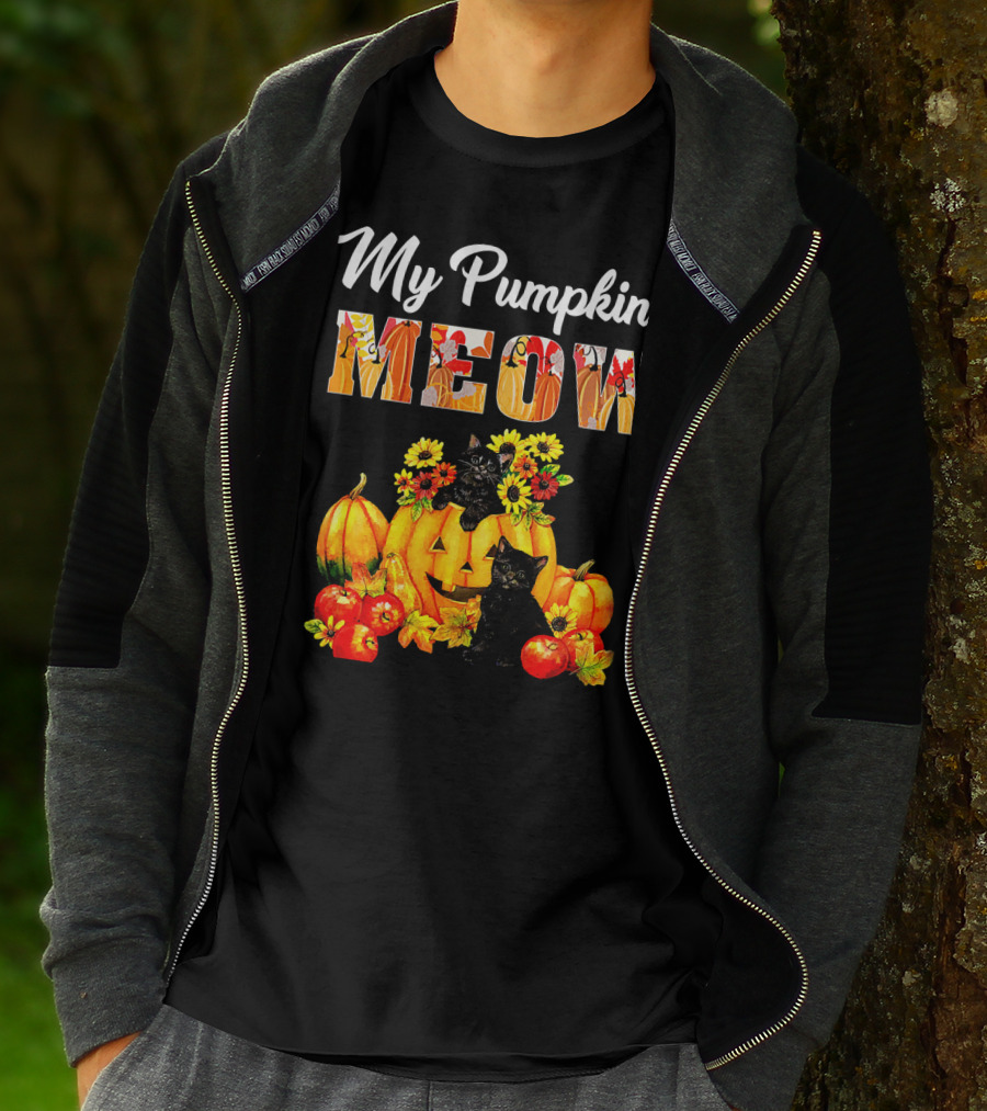 My Pumpkins Meow Cat Halloween Funny Love T-Shirt