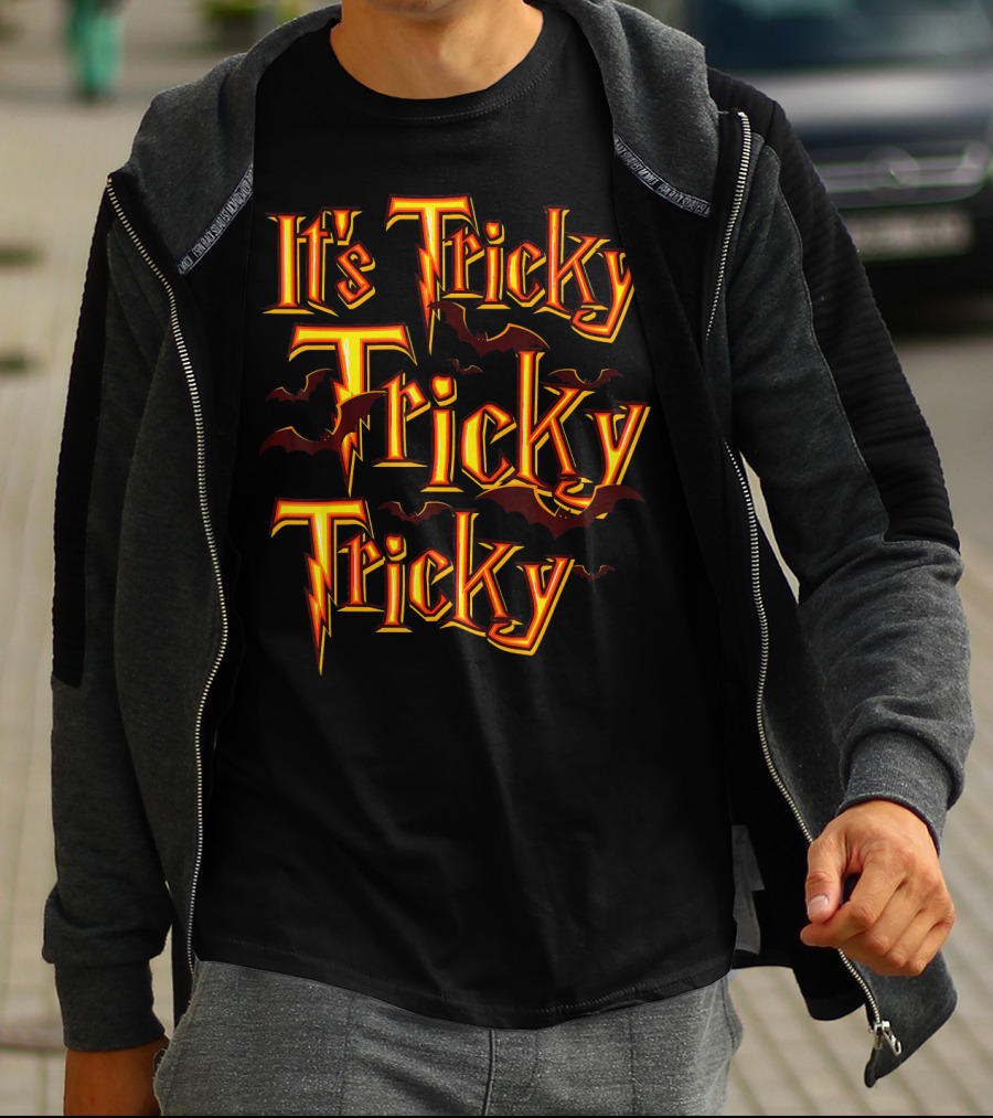 It's Tricky Tricky Tricky With Bats And Lightning-Inspired Font T-Shirt