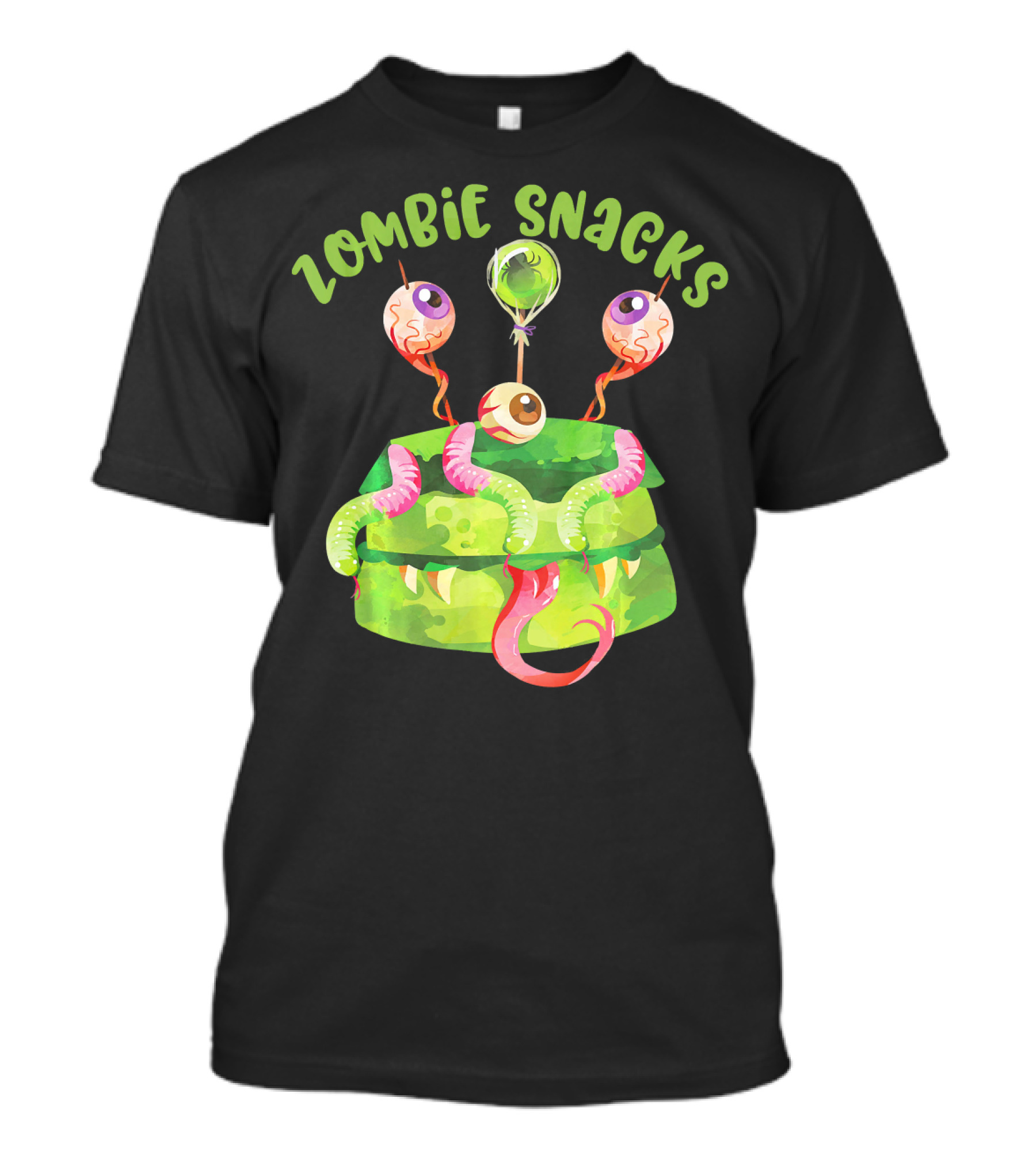 Zombie Snacks Halloween Fun Eyeballs T-Shirt