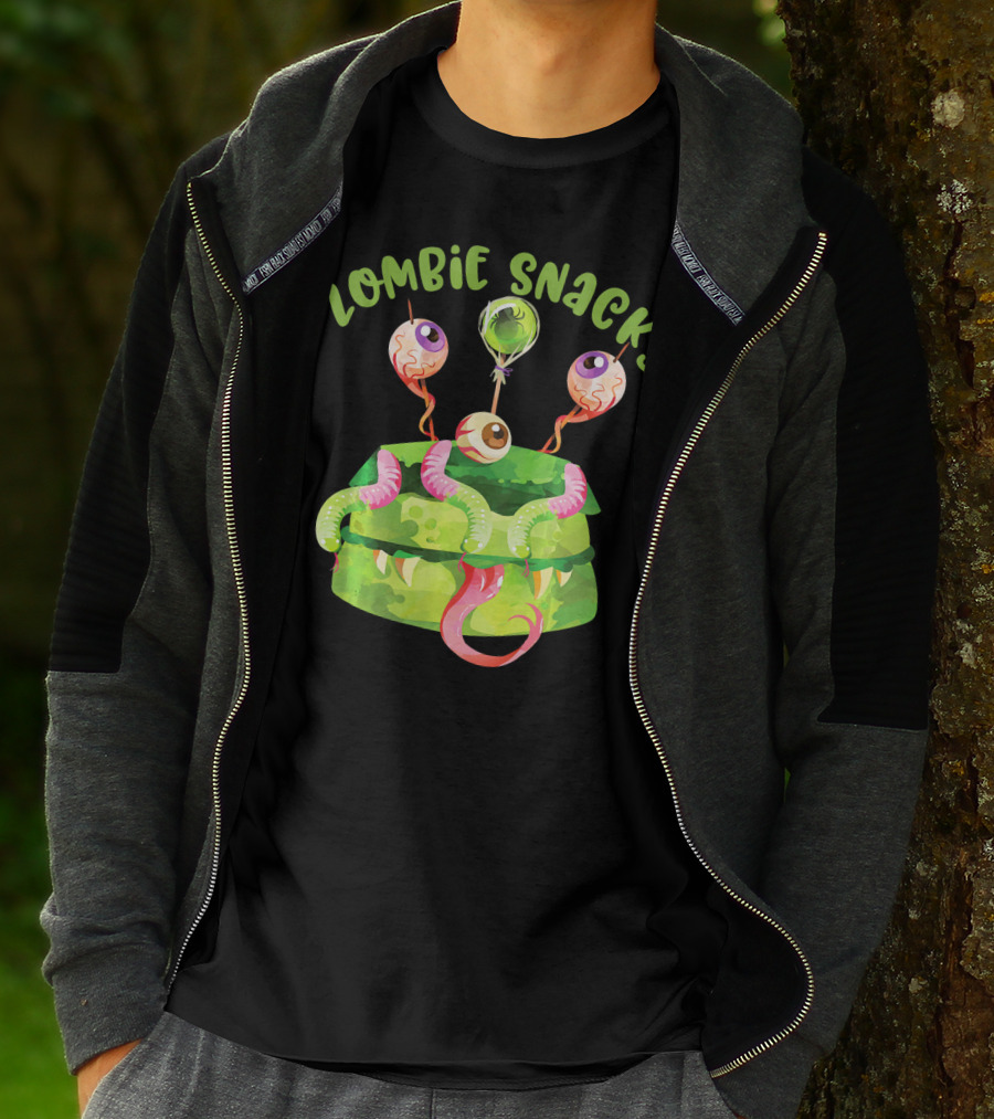 Zombie Snacks Halloween Fun Eyeballs T-Shirt