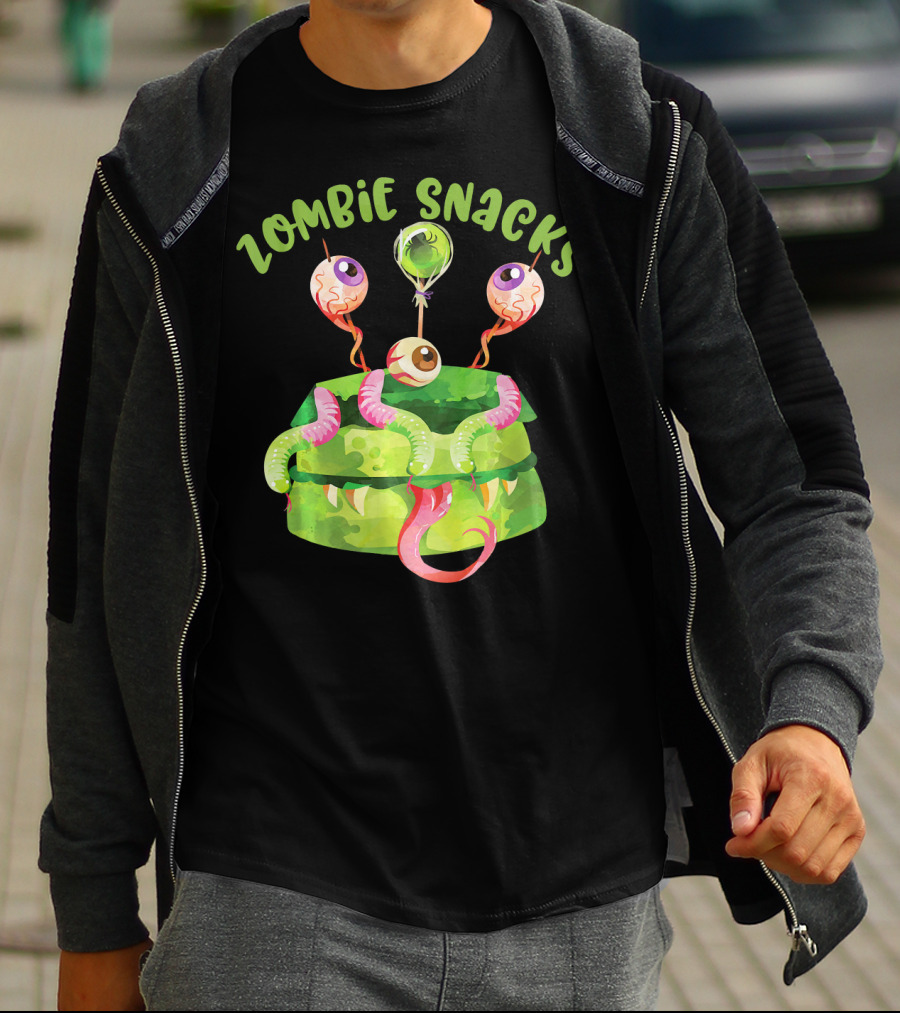 Zombie Snacks Halloween Fun Eyeballs T-Shirt