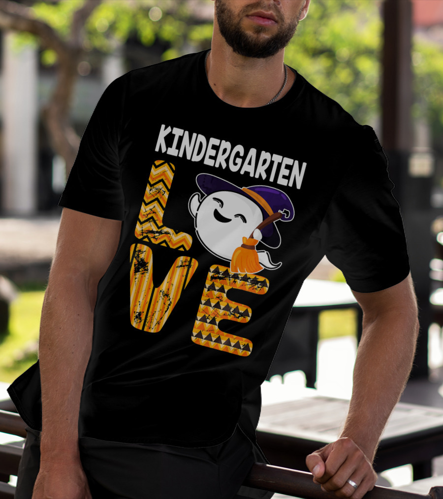 Kindergarten Love Cute Boo Ghost Halloween T-Shirt