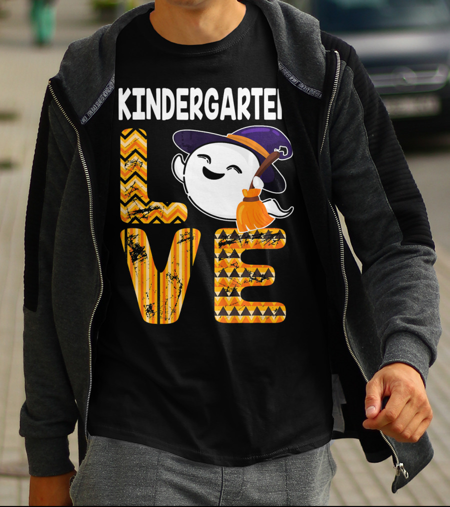 Kindergarten Love Cute Boo Ghost Halloween T-Shirt
