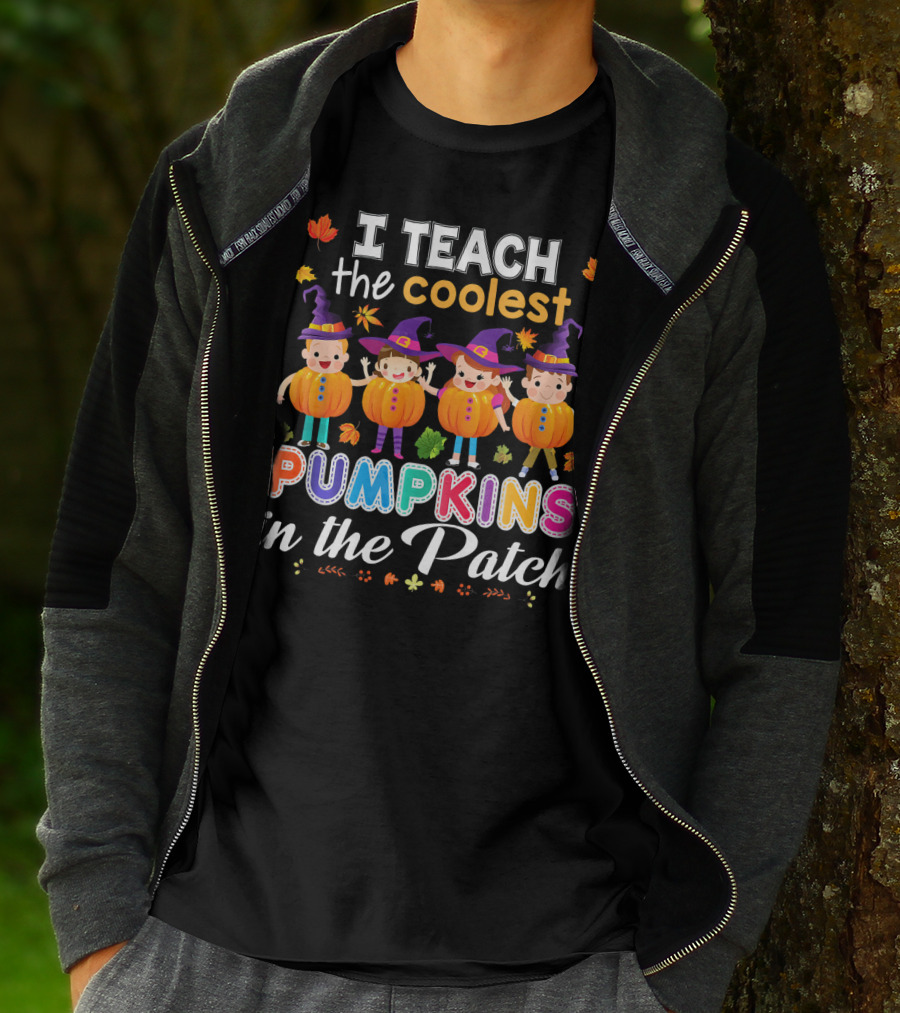 I Teach The Coolest Pumpkins In The Patch Halloween Kids Teachers T-Shirt