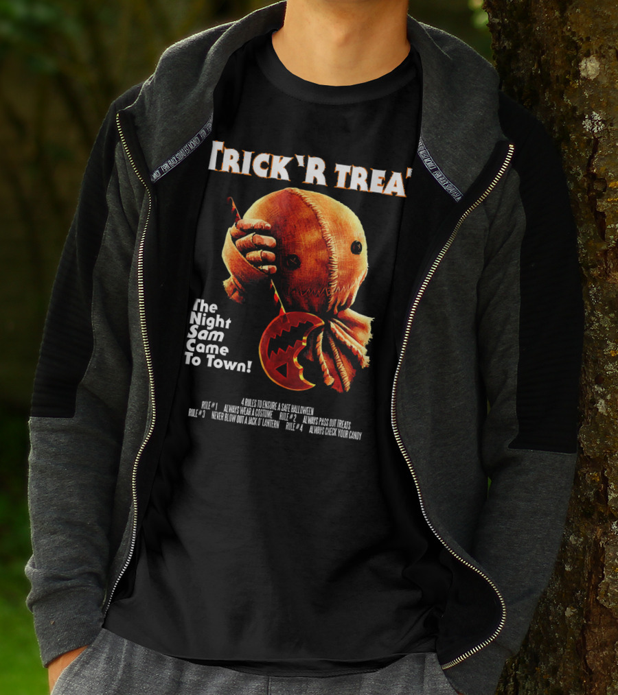Trick R Treat The Night Sam Came To Town Halloween Rules T-Shirt