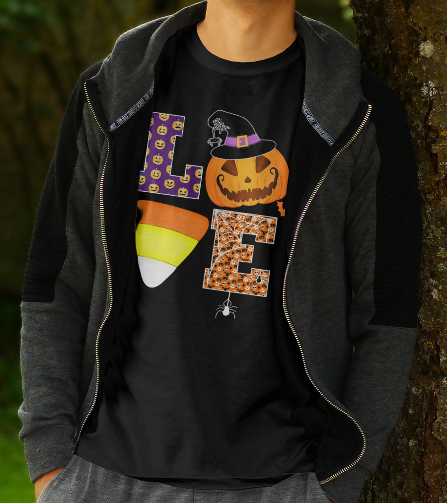 Halloween Pumpkin Candy Corn Love T-Shirt