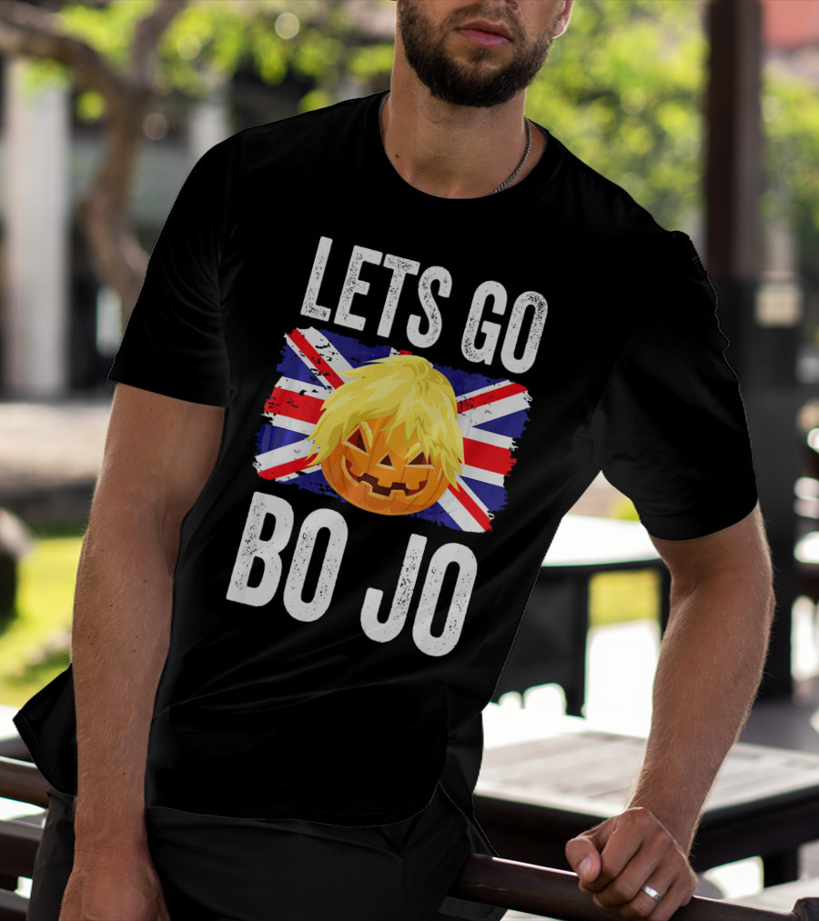 Lets Go Bo Jo Halloween Brexit Pumpkin Union Jack T-Shirt