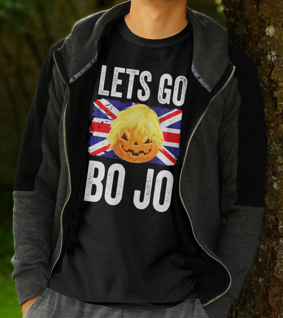 Lets Go Bo Jo Halloween Brexit Pumpkin Union Jack T-Shirt