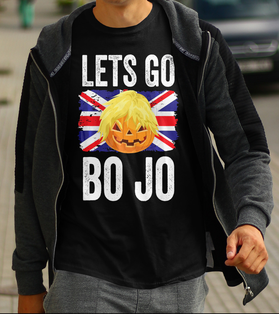 Lets Go Bo Jo Halloween Brexit Pumpkin Union Jack T-Shirt