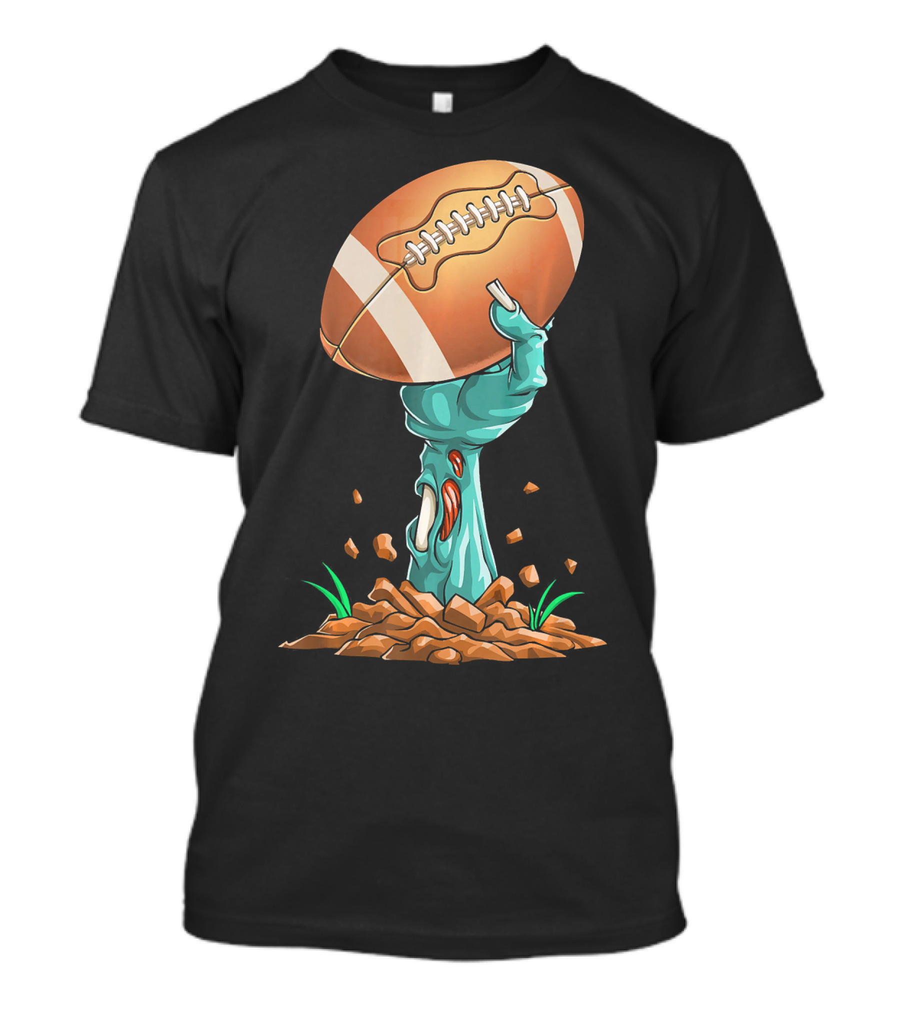 Zombie Hands Rising With Football Victory T-Shirt