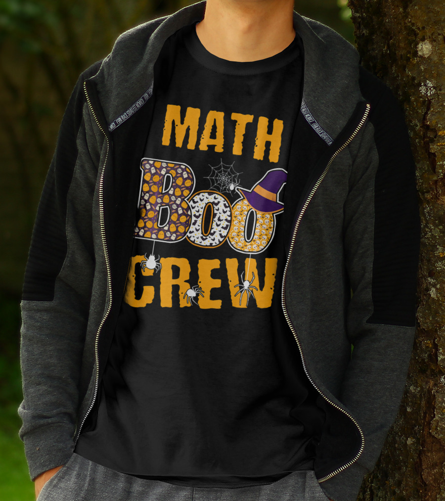 Math Boo Crew Halloween Teacher Pumpkins Spiders Hat T-Shirt