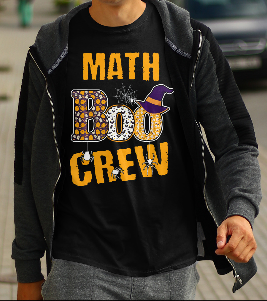 Math Boo Crew Halloween Teacher Pumpkins Spiders Hat T-Shirt