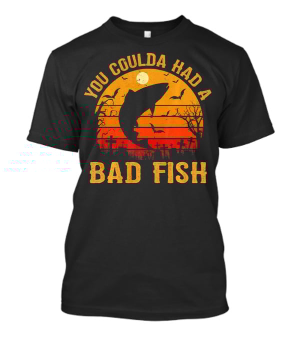 You Coulda Had A Bad Fish Halloween Shark Graveyard Scene T-Shirt