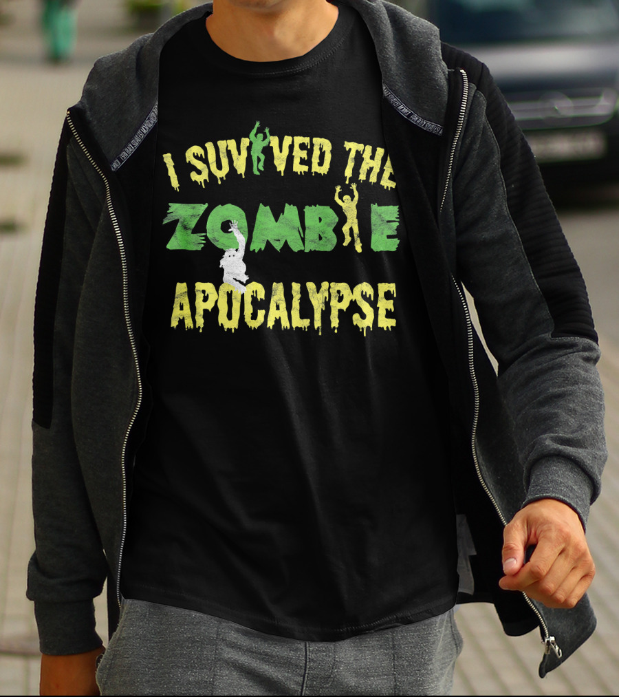 I Survived The Zombie Apocalypse Halloween T-Shirt
