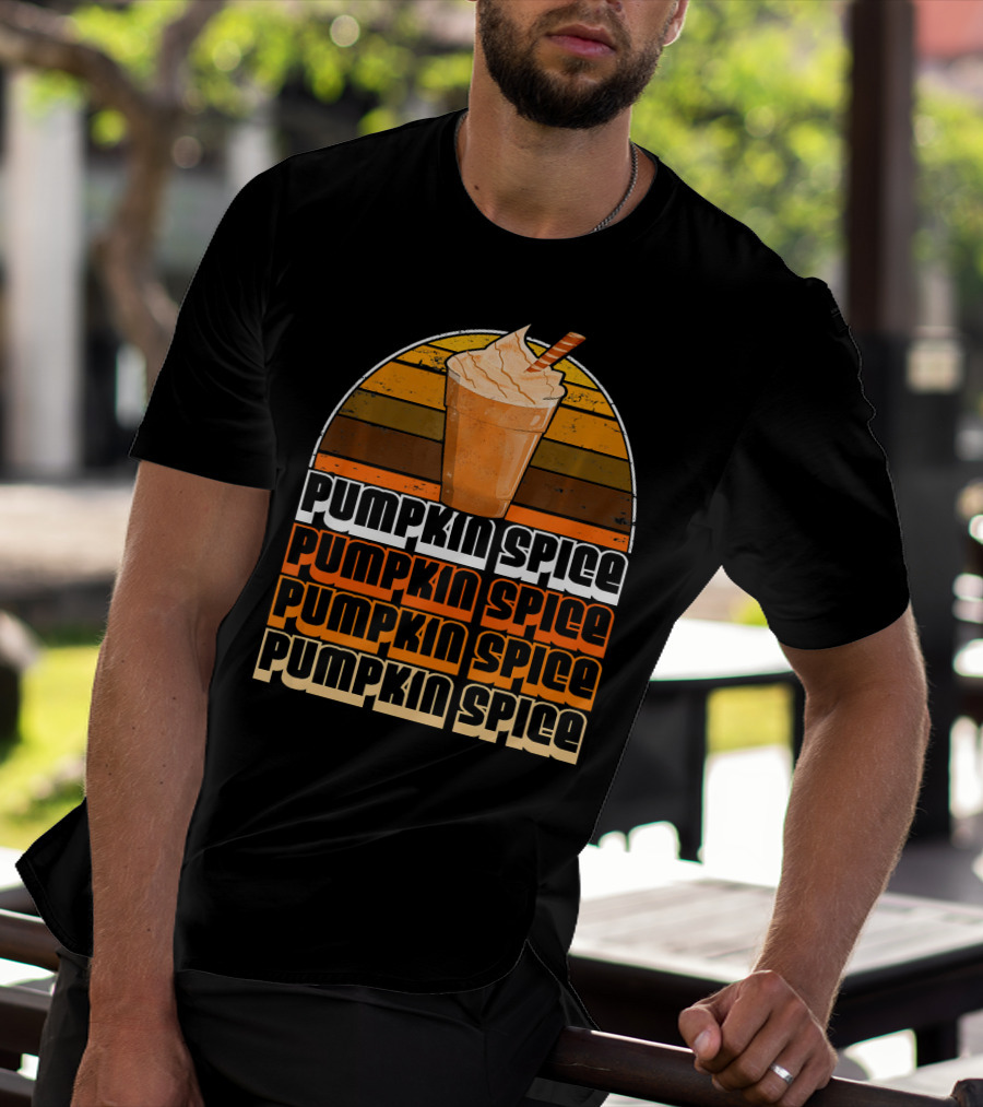 Vintage Pumpkin Spice Frappe Retro Pumpkin Spice Coffee T-Shirt