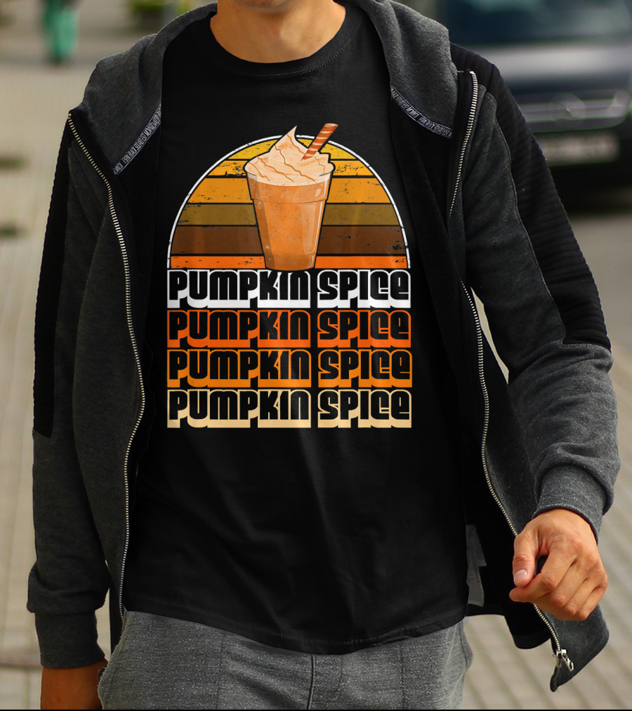 Vintage Pumpkin Spice Frappe Retro Pumpkin Spice Coffee T-Shirt