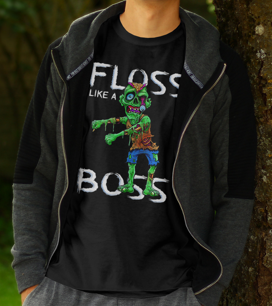 Floss Like A Boss Zombie Halloween T-Shirt
