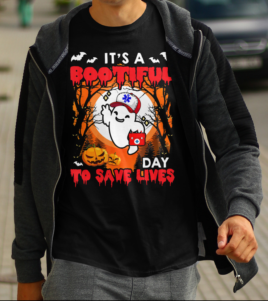 It's A Bootiful Day To Save Lives Halloween Costume Boo T-Shirt