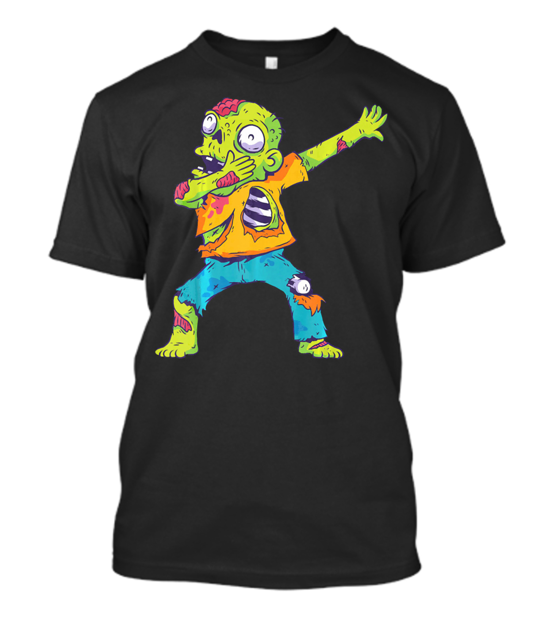 Dabbing Zombie Funny Halloween Zombi Cute Cartoon T-Shirt
