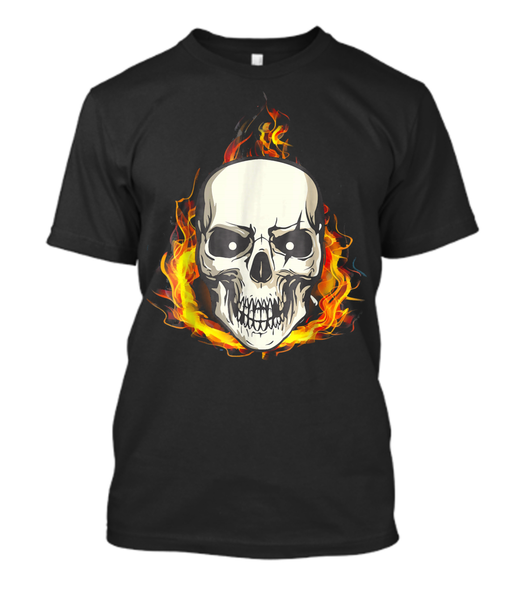 FLAMING SKULL INFERNO SKULL T-Shirt