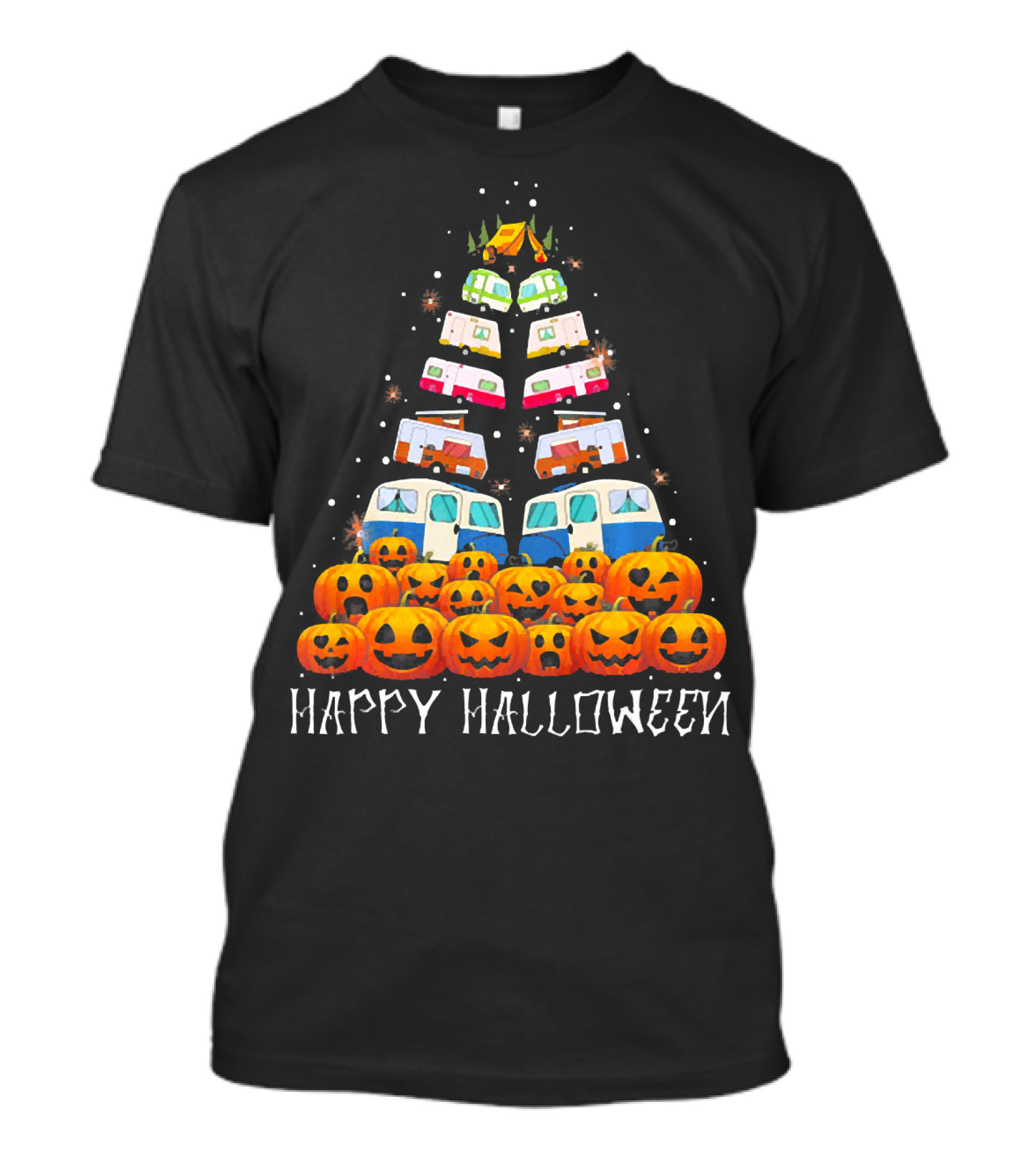 Happy Halloween Pumpkin Camper Fun T-Shirt