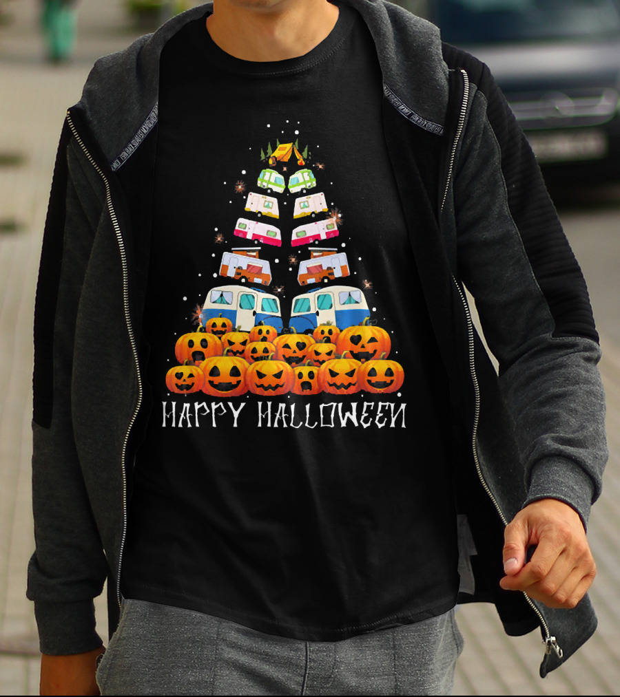 Happy Halloween Pumpkin Camper Fun T-Shirt