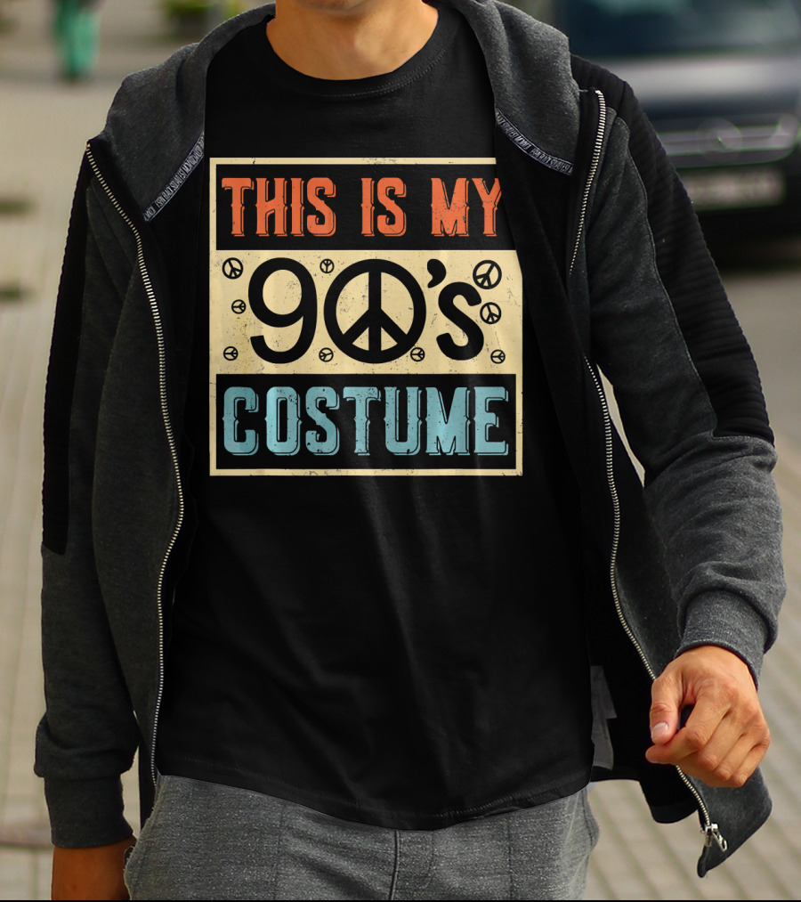 This Is My 90s Costume Peace Sign Halloween 1990 T-Shirt