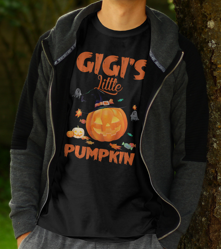 Gigi's Little Pumpkin Halloween Ghosts Candy Jack-O'-Lantern T-Shirt
