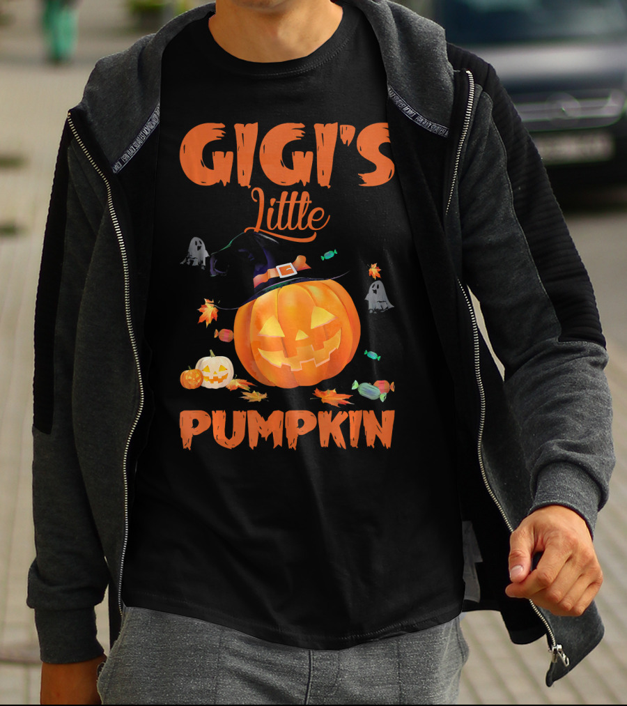 Gigi's Little Pumpkin Halloween Ghosts Candy Jack-O'-Lantern T-Shirt