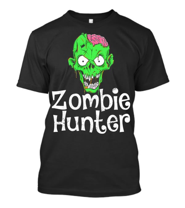Zombie Hunter Halloween Zombie Head T-Shirt