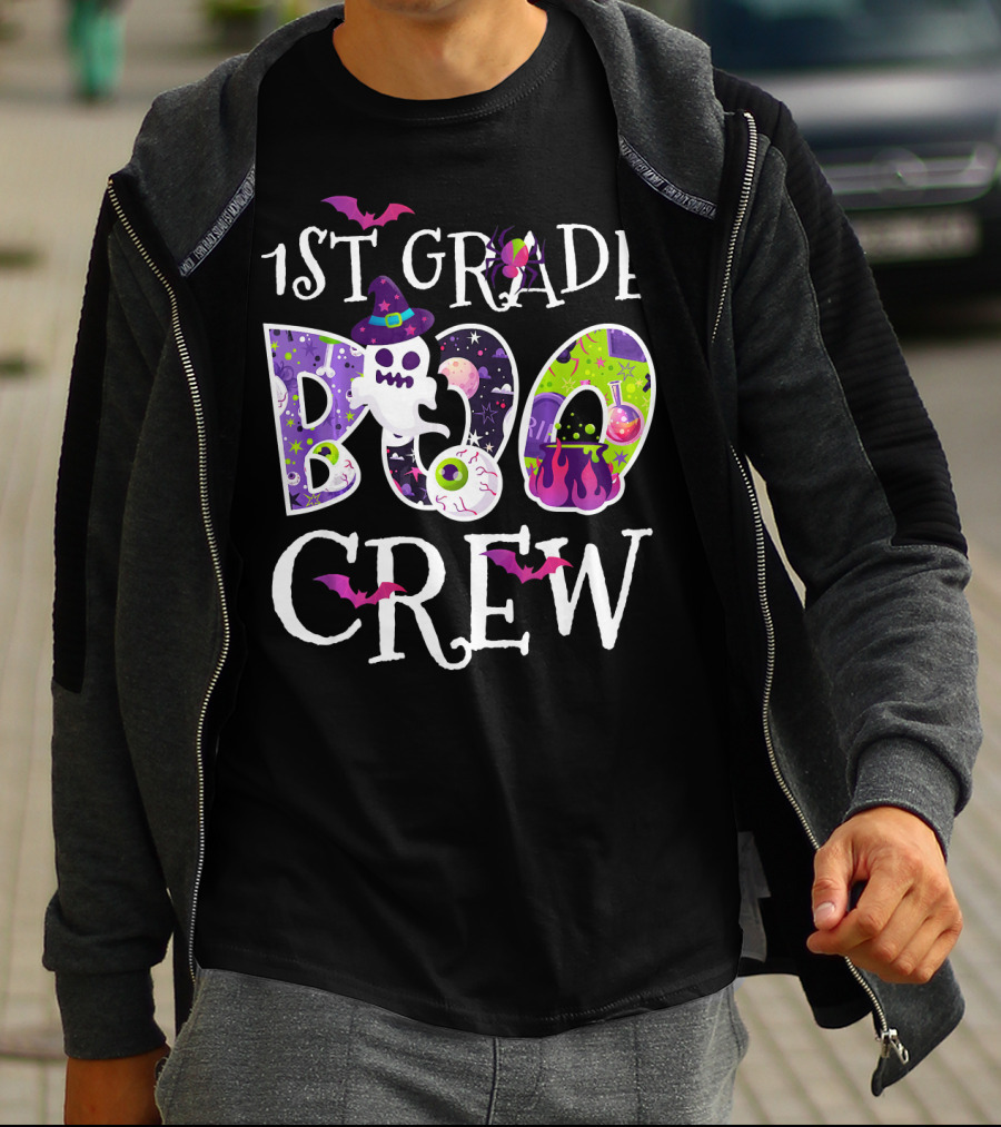 1st Grade Boo Crew Halloween Funny Costume T-Shirt