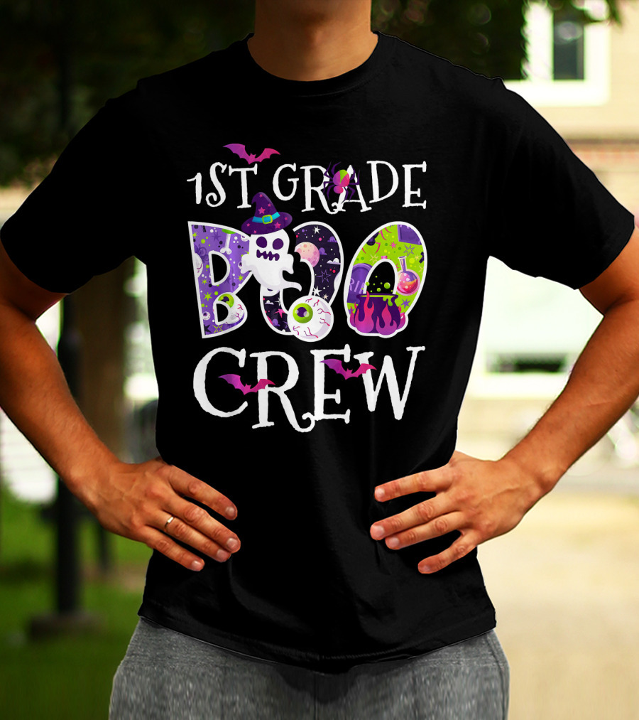 1st Grade Boo Crew Halloween Funny Costume T-Shirt