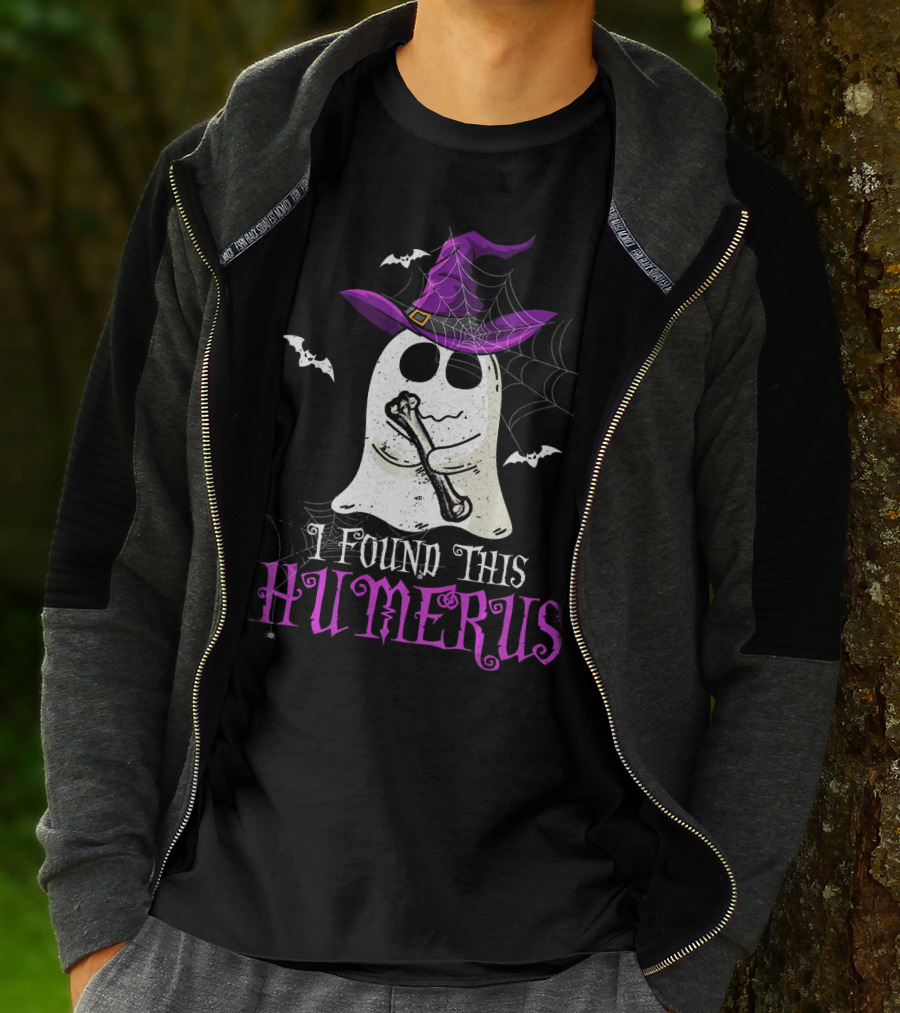 I Found This Humerus Funny Halloween Ghost Costume T-Shirt